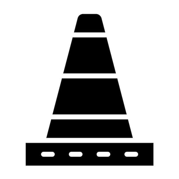 Styl ikony stożka bezpieczeństwa projektowania wektorowego