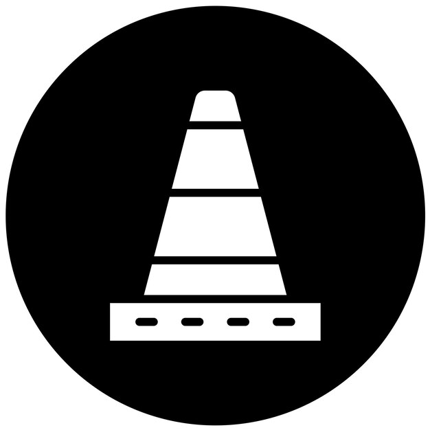 Styl ikony stożka bezpieczeństwa projektowania wektorowego