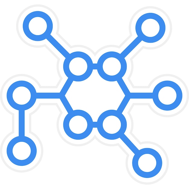 Plik wektorowy styl ikony struktury molekularnej projektowania wektorowego