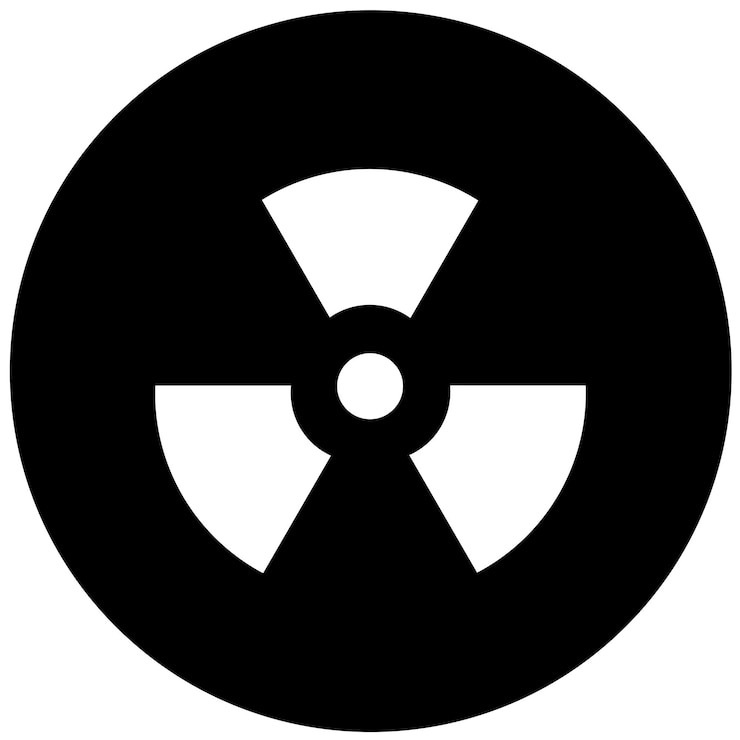 Wektor styl ikony symbolu promieniowania wektorowego