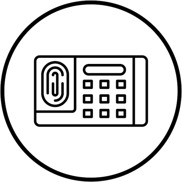 Styl ikony systemu bezpieczeństwa projektowania wektorowego