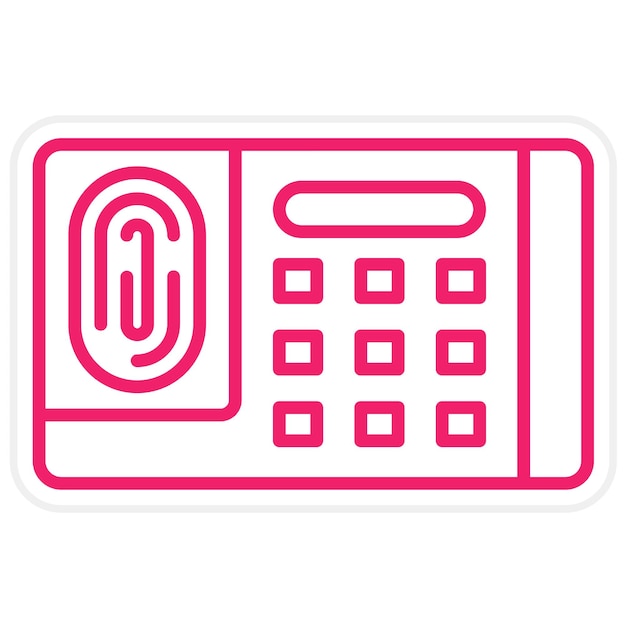 Styl ikony systemu bezpieczeństwa projektowania wektorowego