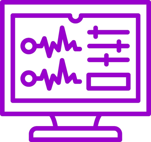 Styl ikony systemu wektorowego projektu monitora