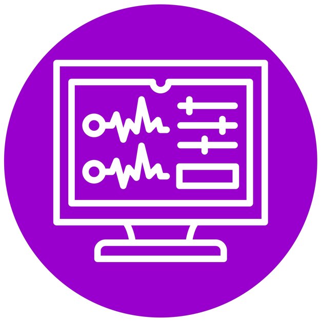 Styl ikony systemu wektorowego projektu monitora