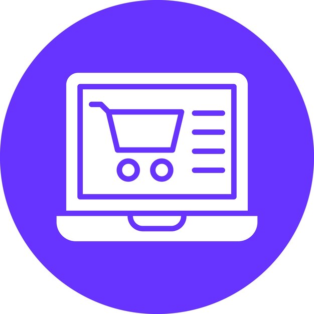 Styl ikony systemu zamówienia internetowego Vector Design