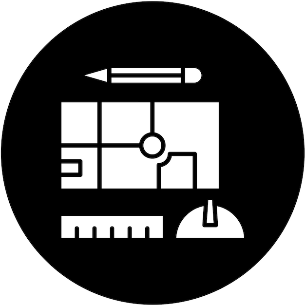 Styl ikony szkicu inżynieryjnego projektowania wektorowego
