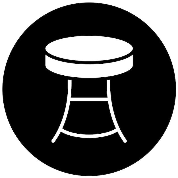Styl ikony tabeli bębnowej projektowania wektorowego