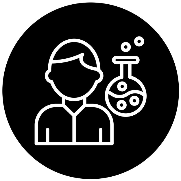 Styl ikony technika laboratorium projektowania wektorowego