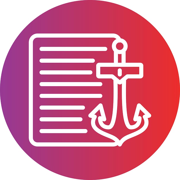 Styl ikony tekstu kotwicowego projektowania wektorowego