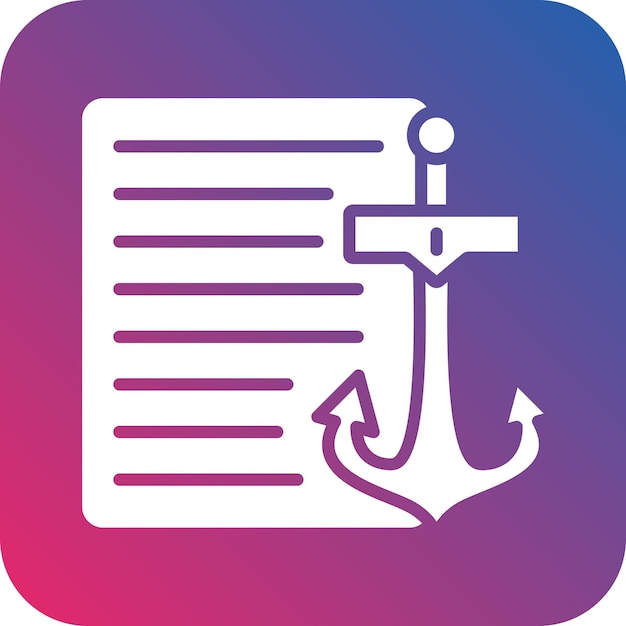 Styl ikony tekstu kotwicowego projektowania wektorowego