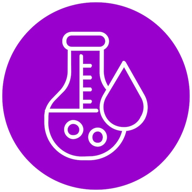Styl ikony testowania laboratoryjnego projektowania wektorowego