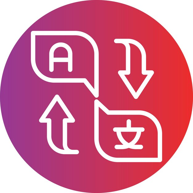 Styl ikony tłumacza projektu wektorowego