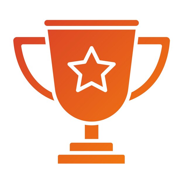 Styl ikony trofeum projektowania wektorowego