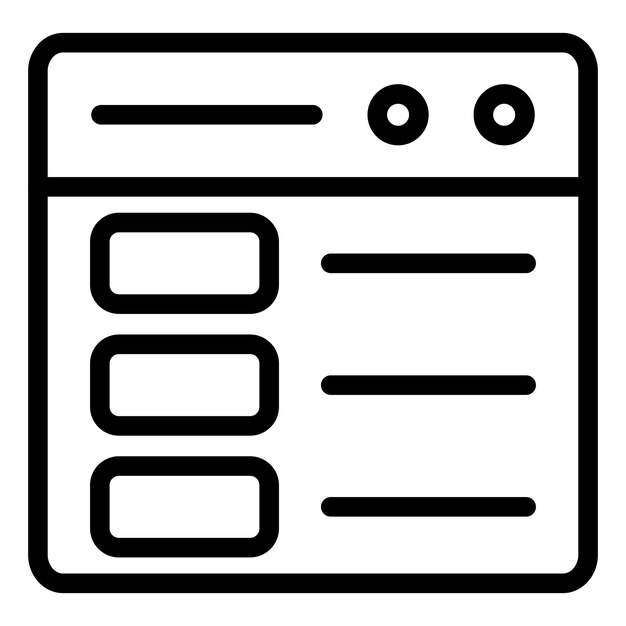 Styl ikony układu internetowego wektorowego