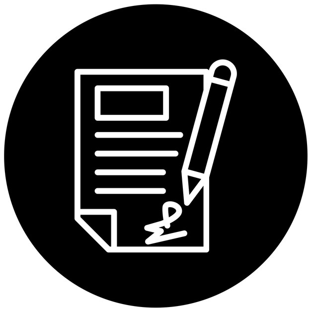 Styl ikony umowy projektowania wektorowego