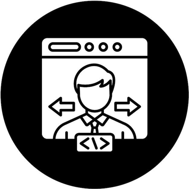 Styl ikony użytkownika końcowego projektowania wektorowego