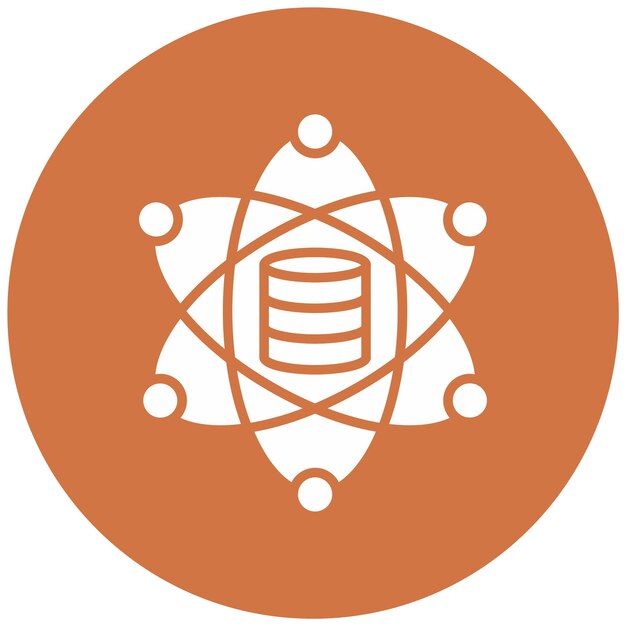 Styl ikony Vector Design Data Science