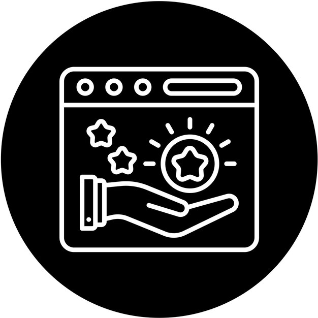 Styl ikony Vector Design Earn Point