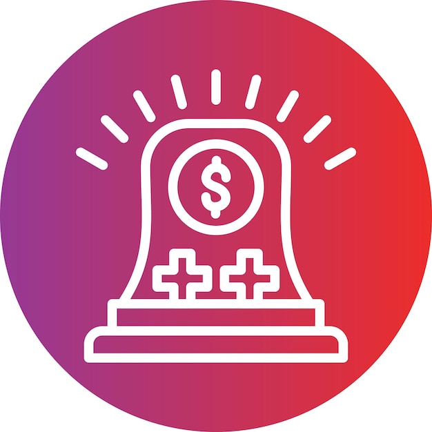 Styl ikony Vector Design Emergency Funds