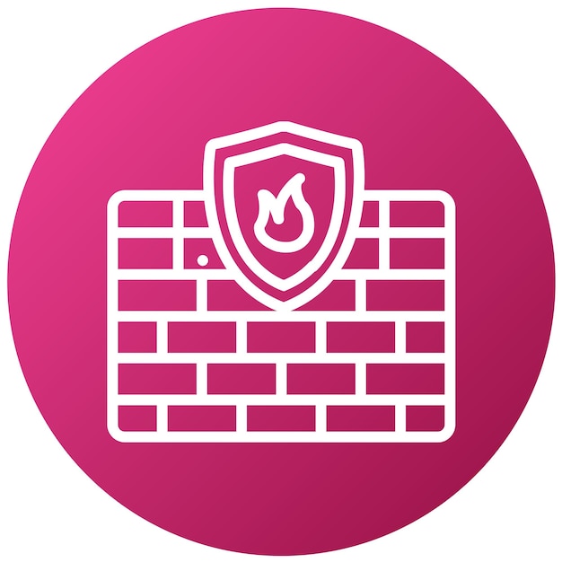Styl ikony Vector Design Firewall Pro