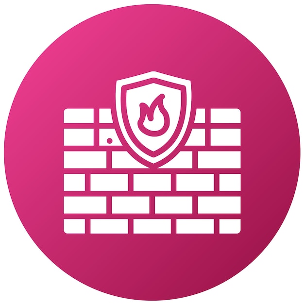 Styl ikony Vector Design Firewall Pro