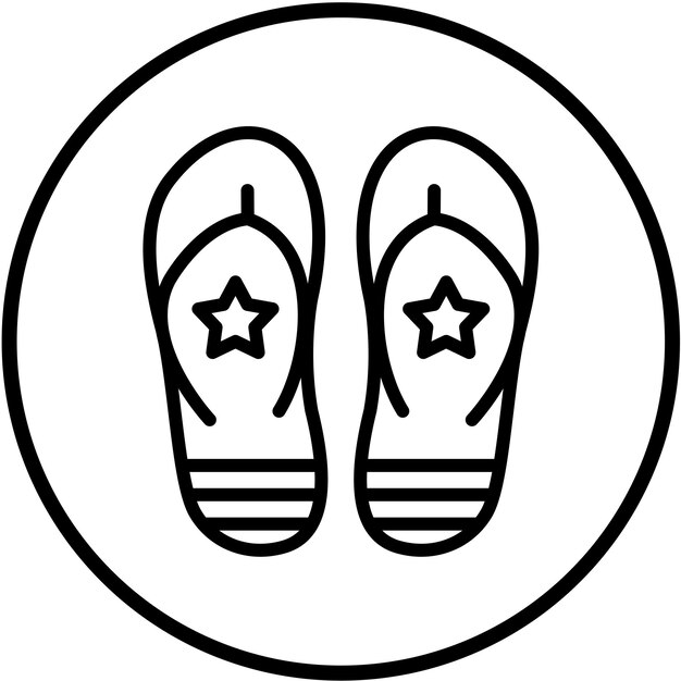 Styl ikony Vector Design Flip Flop