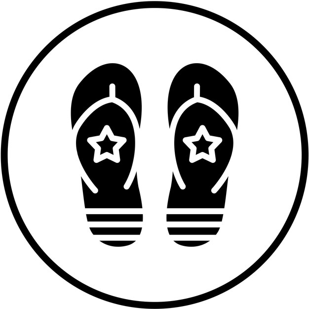 Styl ikony Vector Design Flip Flop