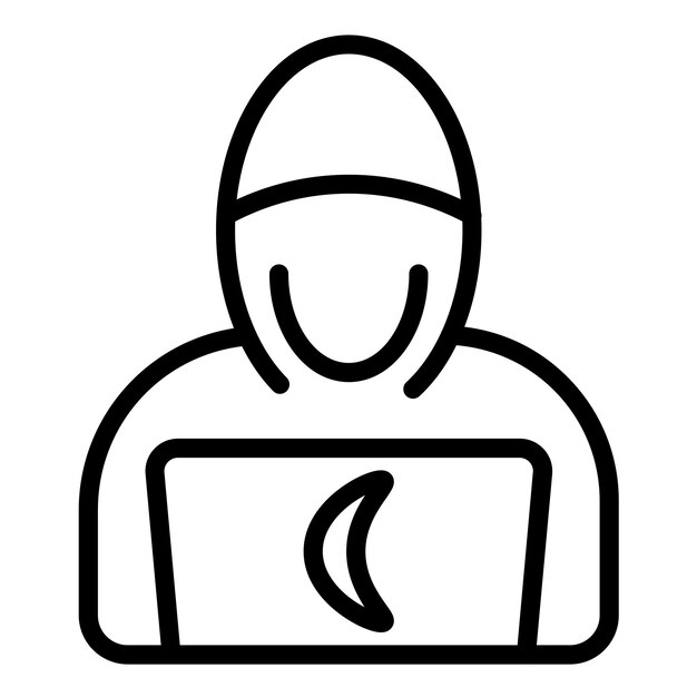 Styl ikony Vector Design Hacker