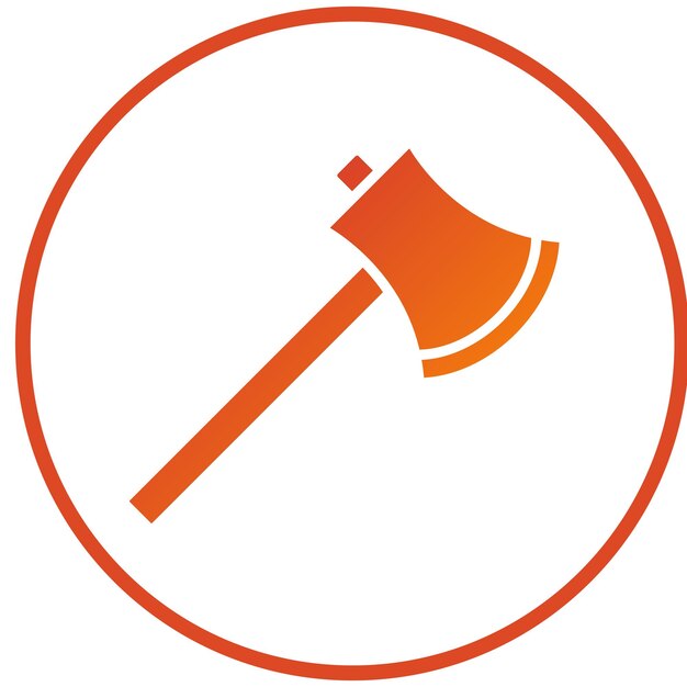 Styl ikony Vector Design Hatchet
