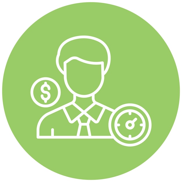 Styl ikony Vector Design Performance Marketer