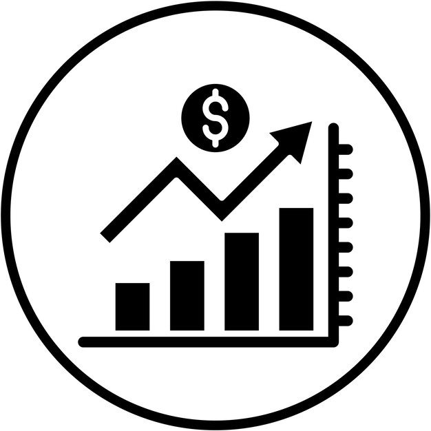 Styl ikony Vector Design Profit