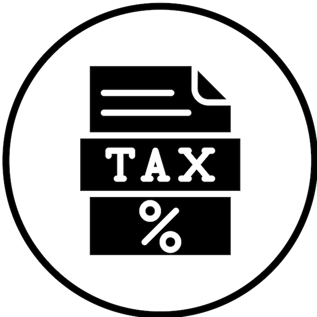 Styl ikony Vector Design Tax Mate