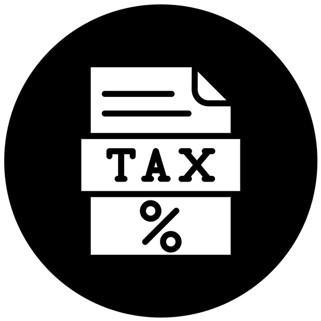 Styl ikony Vector Design Tax Mate