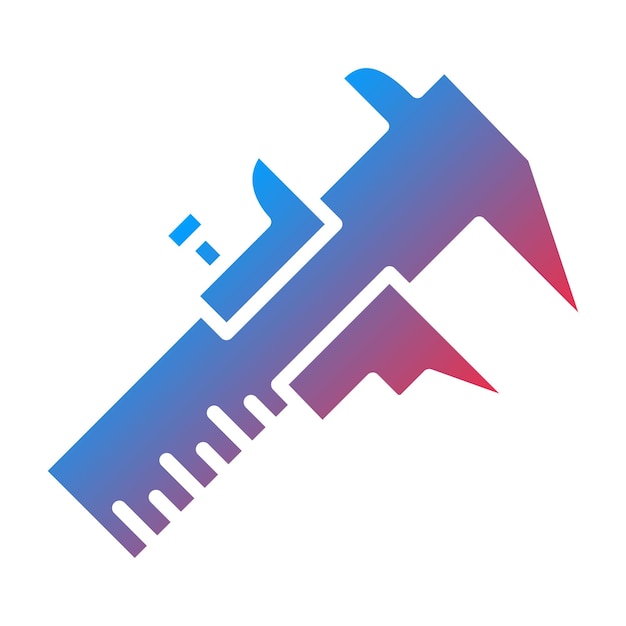 Styl ikony Vector Design Vernier Caliper