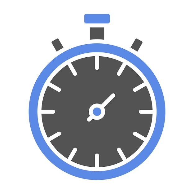 Styl ikony wektorowego chronometru