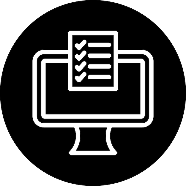Styl ikony wektorowego monitora projektowania