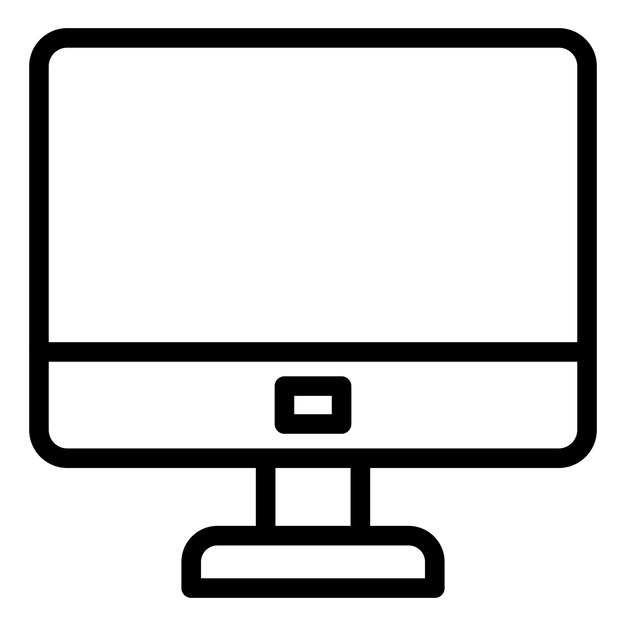 Styl ikony wektorowego monitora projektowania