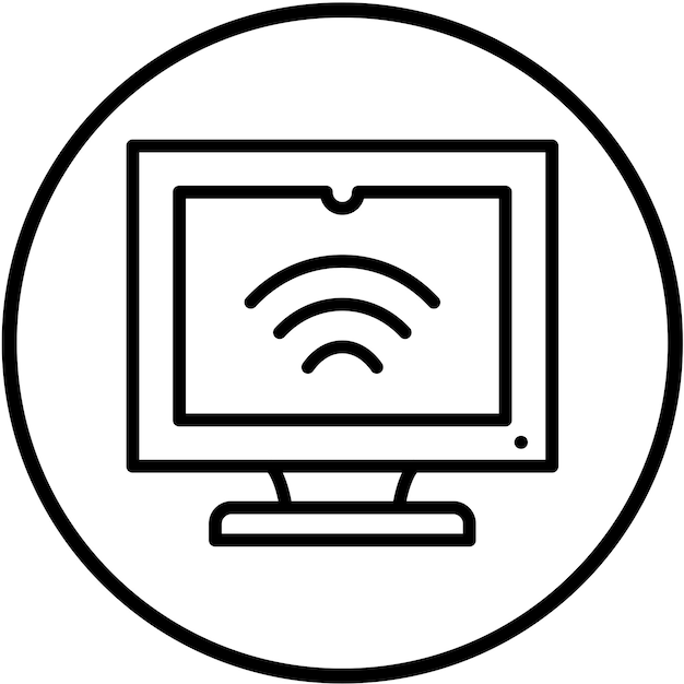 Styl ikony wektorowego monitora projektowania
