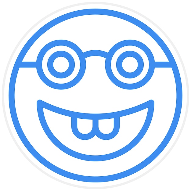 Styl ikony wektorowego projektowania Nerd