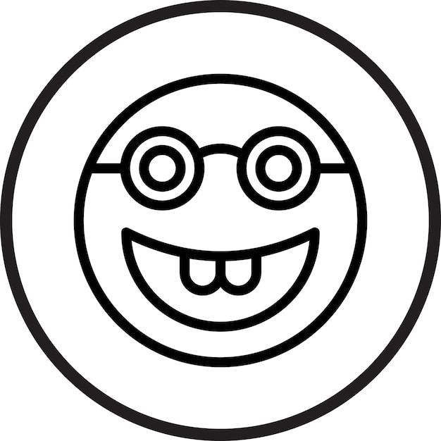 Styl ikony wektorowego projektowania Nerd
