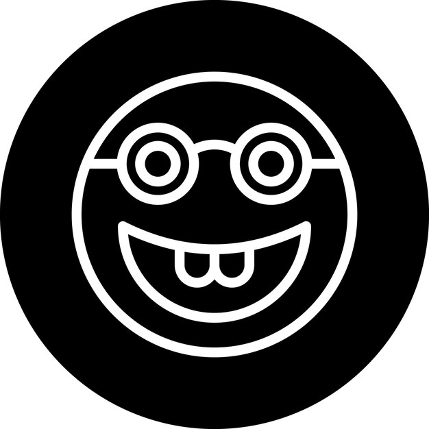 Styl ikony wektorowego projektowania Nerd