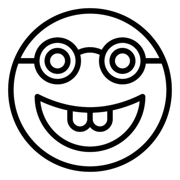Styl ikony wektorowego projektowania Nerd