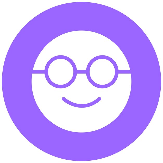 Styl ikony wektorowego projektowania Nerd