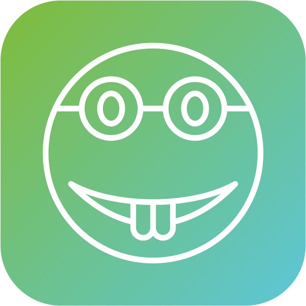 Styl ikony wektorowego projektowania Nerd