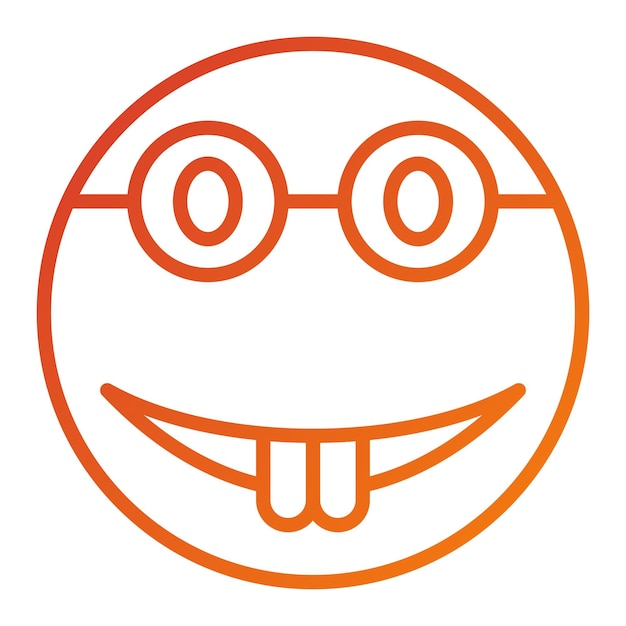 Styl ikony wektorowego projektowania Nerd