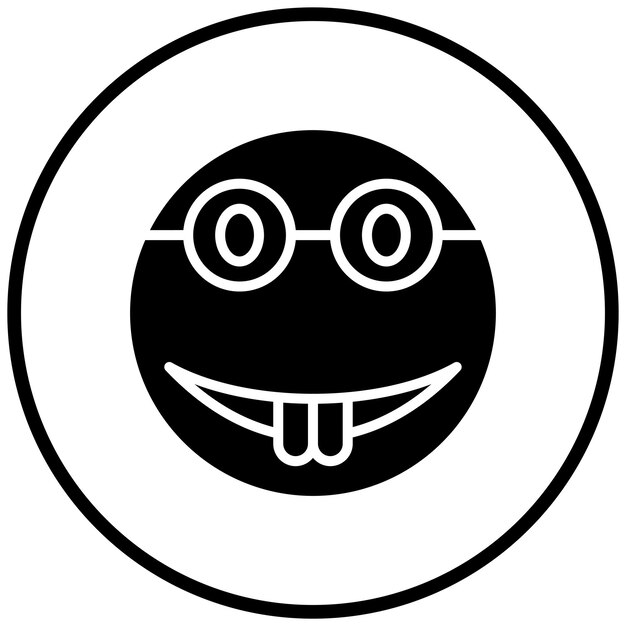 Styl ikony wektorowego projektowania Nerd