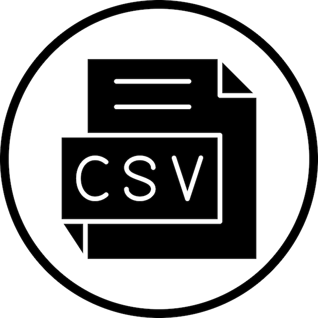 Plik wektorowy styl ikony wektorowego projektu csv