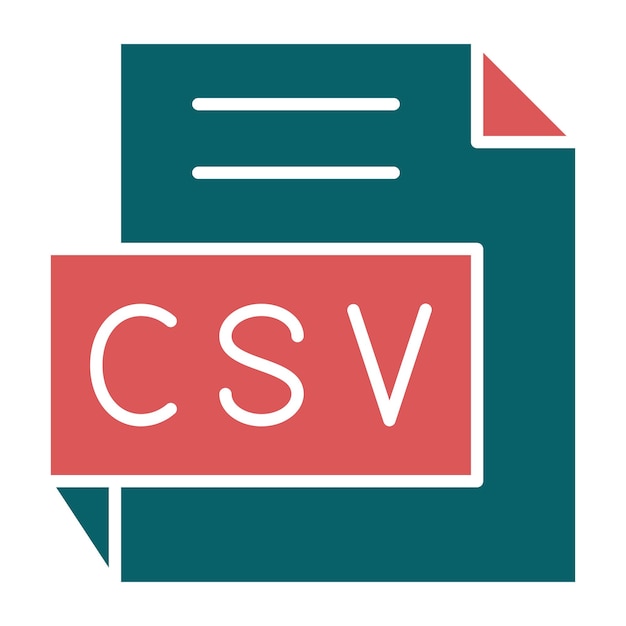 Styl ikony wektorowego projektu CSV