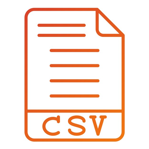 Styl ikony wektorowego projektu CSV
