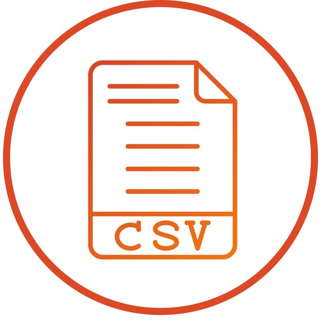 Styl ikony wektorowego projektu CSV